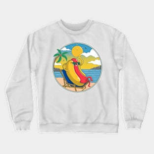 Hotdog in Summer Crewneck Sweatshirt